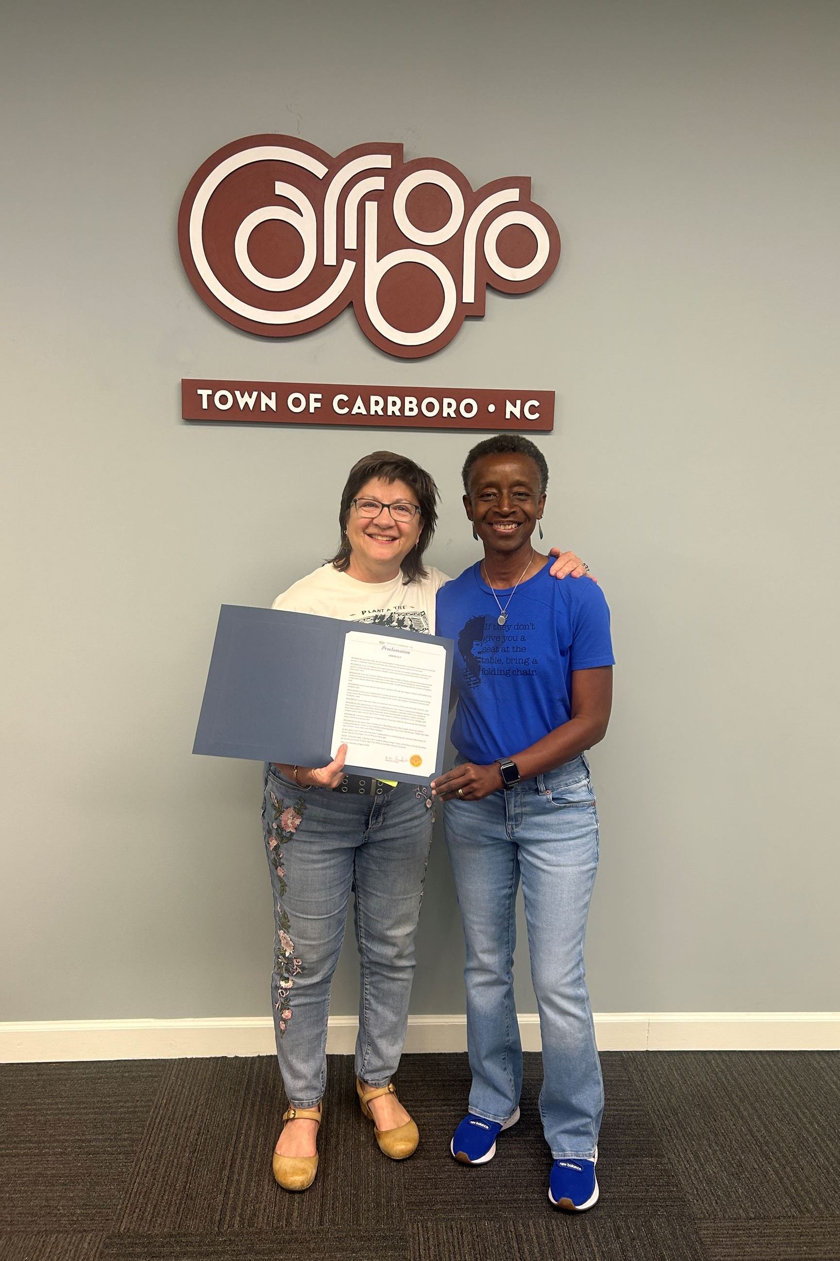 Mayor Foushee presenting Arbor Day Proclamation